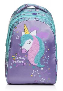 Рюкзак Hatber STREET -Dream unicorn- 30х42х20 см полиэстер светоотраж. 3 отделения, 1 потайной карман на спинке